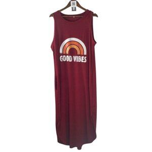 Red Sleeveless Maxi Dress